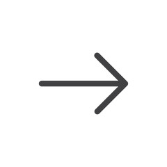 Arrow icon Simple outline vector logo