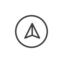 arrow compass icon Simple outline vector logo