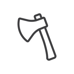 Axe icon Simple outline vector logo