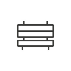 Bench icon Simple outline vector logo