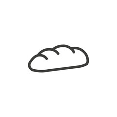 Bread icon Simple outline vector logo