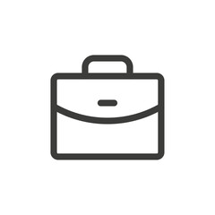 Briefcase icon Simple outline vector logo