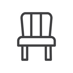 Chair icon Simple outline vector logo