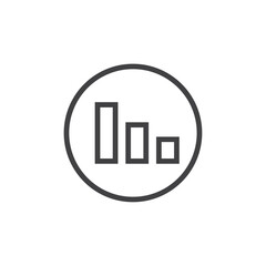 Chart icon Simple outline vector logo