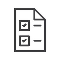 Completed Task icon Simple outline vector logo