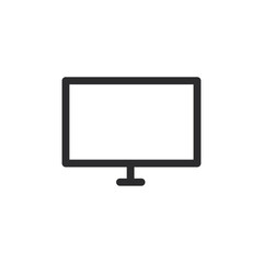 Computer icon Simple outline vector logo