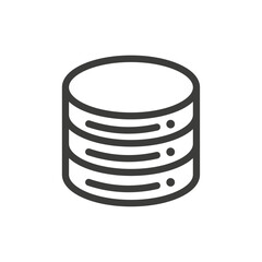 Database icon Simple outline vector logo