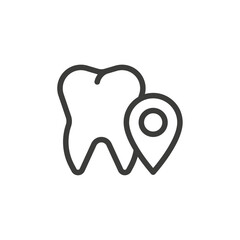 Dental clinic icon Simple outline vector logo