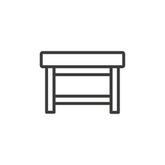 Desk icon Simple outline vector logo