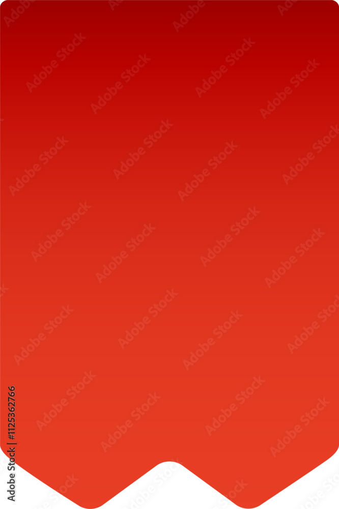 Poster red gradient bookmark featuring a wavy bottom edge, creating an appealing negative space. perfect fo