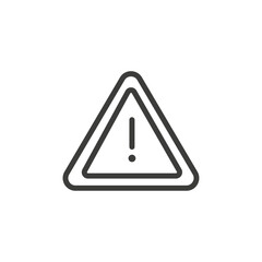 Exclamation danger sign icon Simple outline vector logo