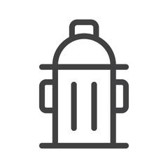 Fire hydrant icon Simple outline vector logo