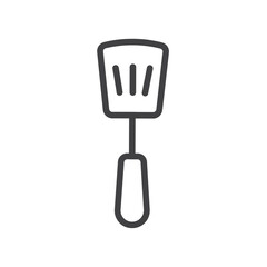 kitchen spatula icon Simple outline vector logo