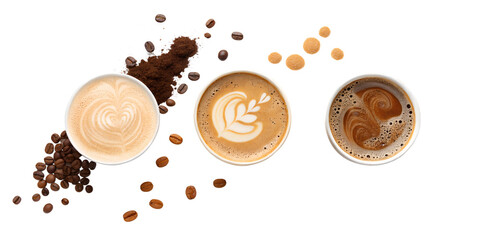 coffee beans on white background