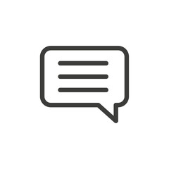 Messege icon Simple outline vector logo