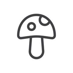 Mushroom icon Simple outline vector logo
