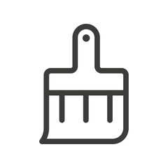 Paint brush icon Simple outline vector logo
