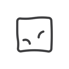 Pillow icon Simple outline vector logo