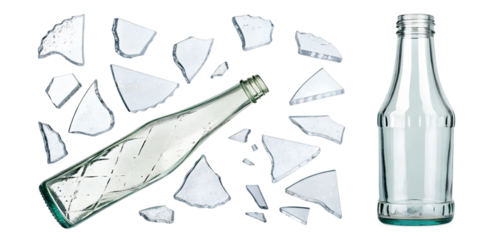 message in a bottle isolated on white background 