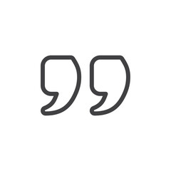 Quote icon Simple outline vector logo