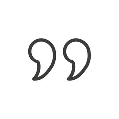 Quote icon Simple outline vector logo