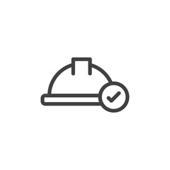 Obraz premium Safety Verified icon Simple outline vector logo