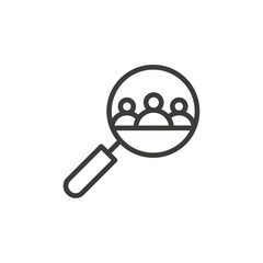 Search job vacancy icon Simple outline vector logo