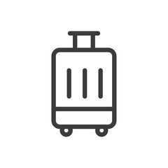 Suitcase icon Simple outline vector logo