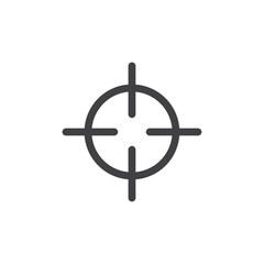 Target icon Simple outline vector logo