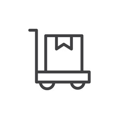 Trolley icon Simple outline vector logo