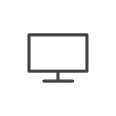 Tv icon Simple outline vector logo