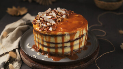 Delicious caramel cake
