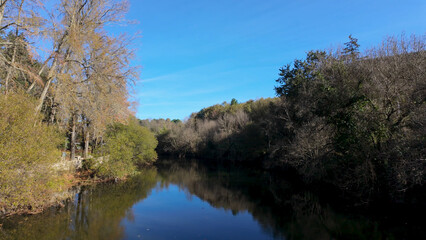 Corgo river city park in Vila Real
