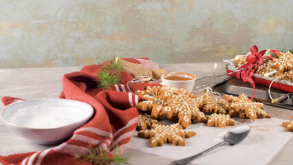 Christmas cookies on kitchen countertop