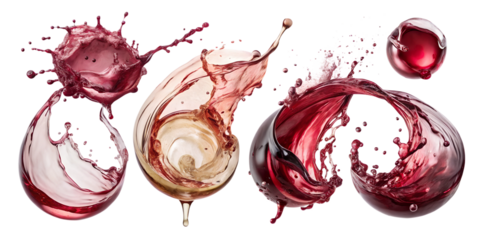 red wine splash isolated on white
