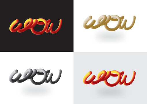 Wow Typography Letter Style 