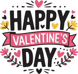 Happy Valentine's Day special silhouette vector art for all couple, boy friend and girl friend, Happy Valentine's Day Vector Design