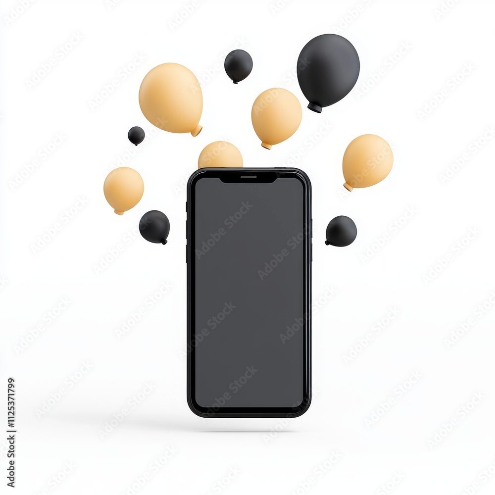 Poster a mobile phone with a messaging app, using sms template bubbles to create conversations.