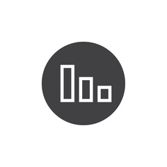 Chart icon simple vector symbol