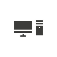 Computer icon simple vector symbol