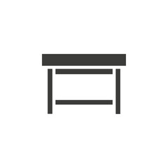 Desk icon simple vector symbol