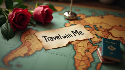 Naklejka premium A vintage map, a 