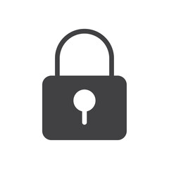 Lock icon simple vector symbol