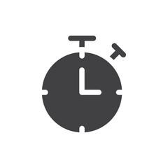 Stopwatch icon simple vector symbol