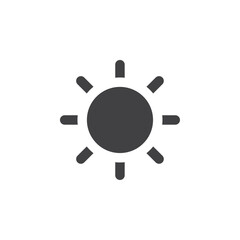 Sun icon simple vector symbol