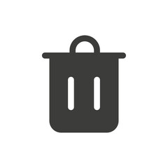 Trash icon simple vector symbol
