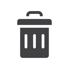 Trash icon simple vector symbol