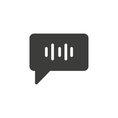 Voice message icon simple vector symbol