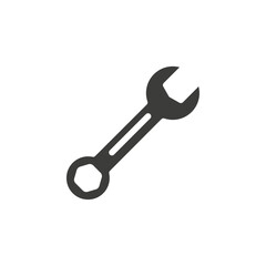 Wrench icon simple vector symbol