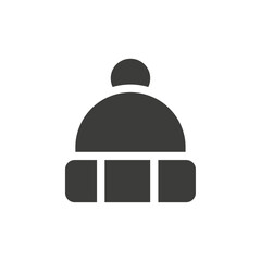 Winter hat icon simple vector symbol